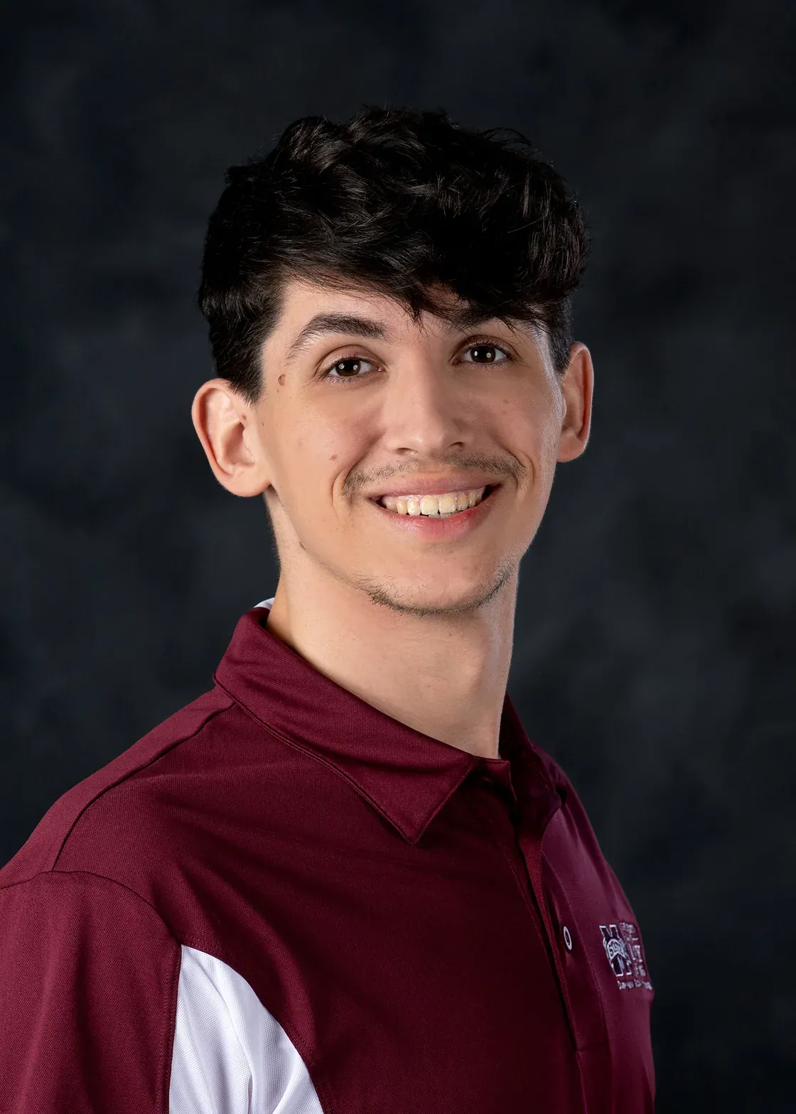 Portrait of Gage Fulwood in a Mississippi State University polo